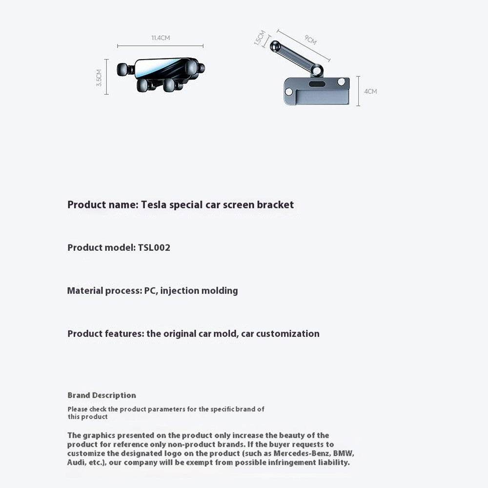 Auto-Handyhalterung für Autobildschirm – Für Tesla Model 3 / Model Y