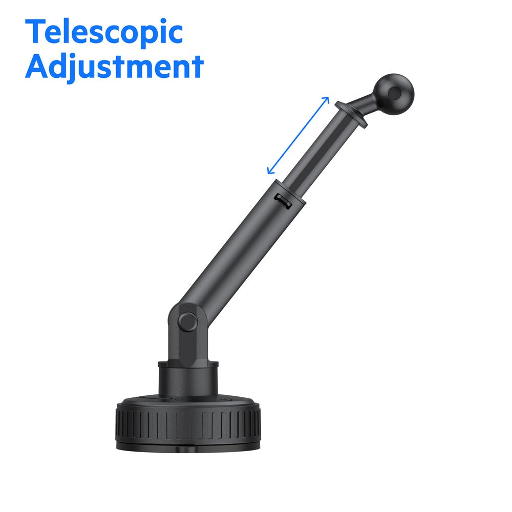 BUDI CM591B Magnetische Auto-Handyhalterung – Verstellbar, 360° drehbar & mit Saugnapfbasis