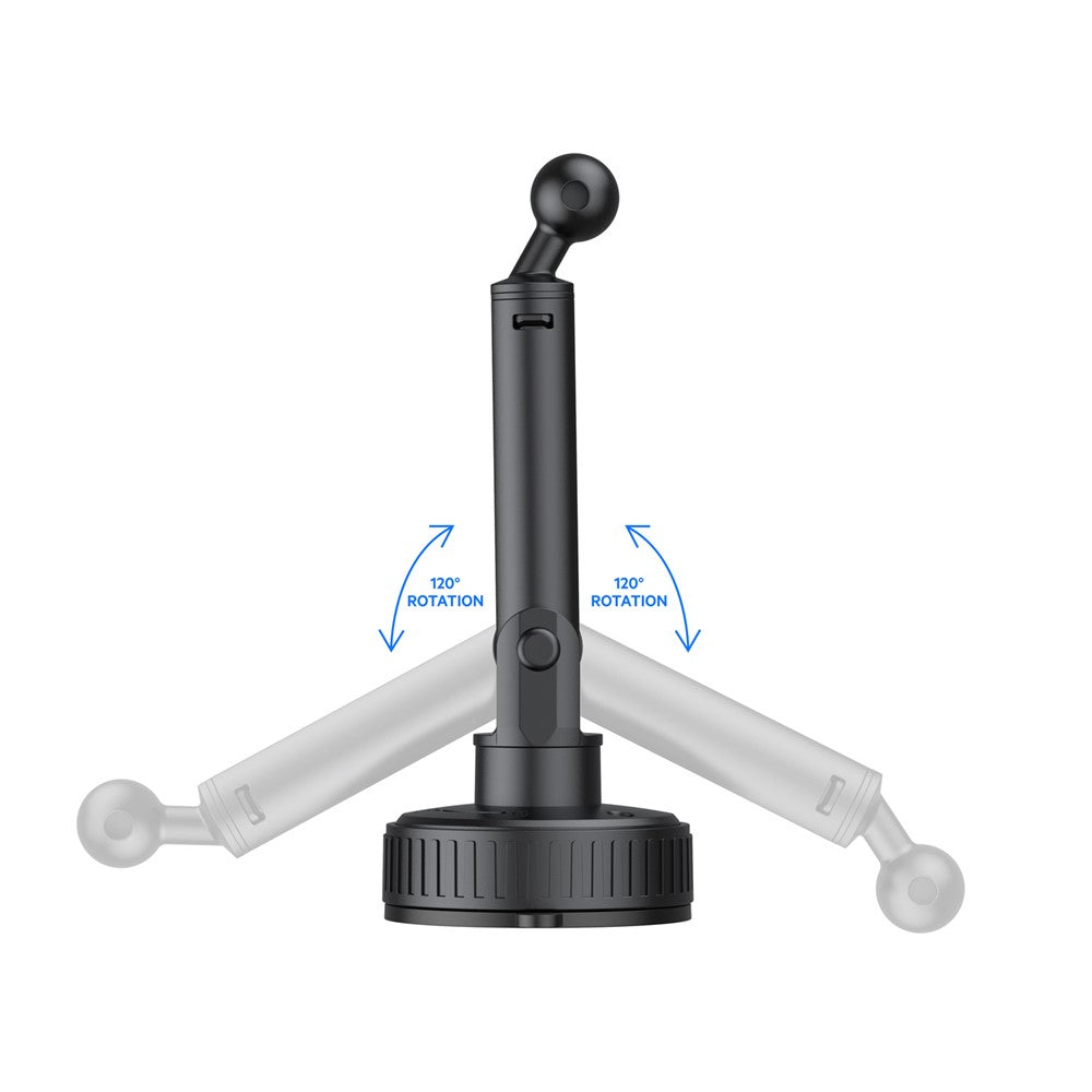 BUDI CM591B Magnetische Auto-Handyhalterung – Verstellbar, 360° drehbar & mit Saugnapfbasis