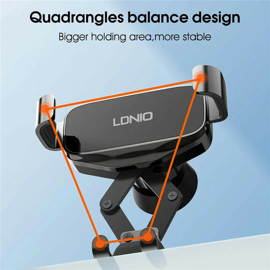 Auto-Handyhalterung – LDNIO MG13 Gravity Car Mount Air Vent Universal Phone Holder with Silicone Pads 360 Degree Rotatable Auto-Grip Mechanical Stand