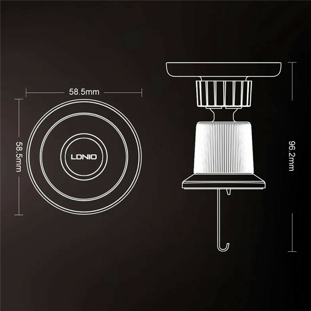 LDNIO MA22 Magnetic Car Phone Holder Strong Magnet Compatible with MagSafe 360 Degree Rotary Air Vent Mount