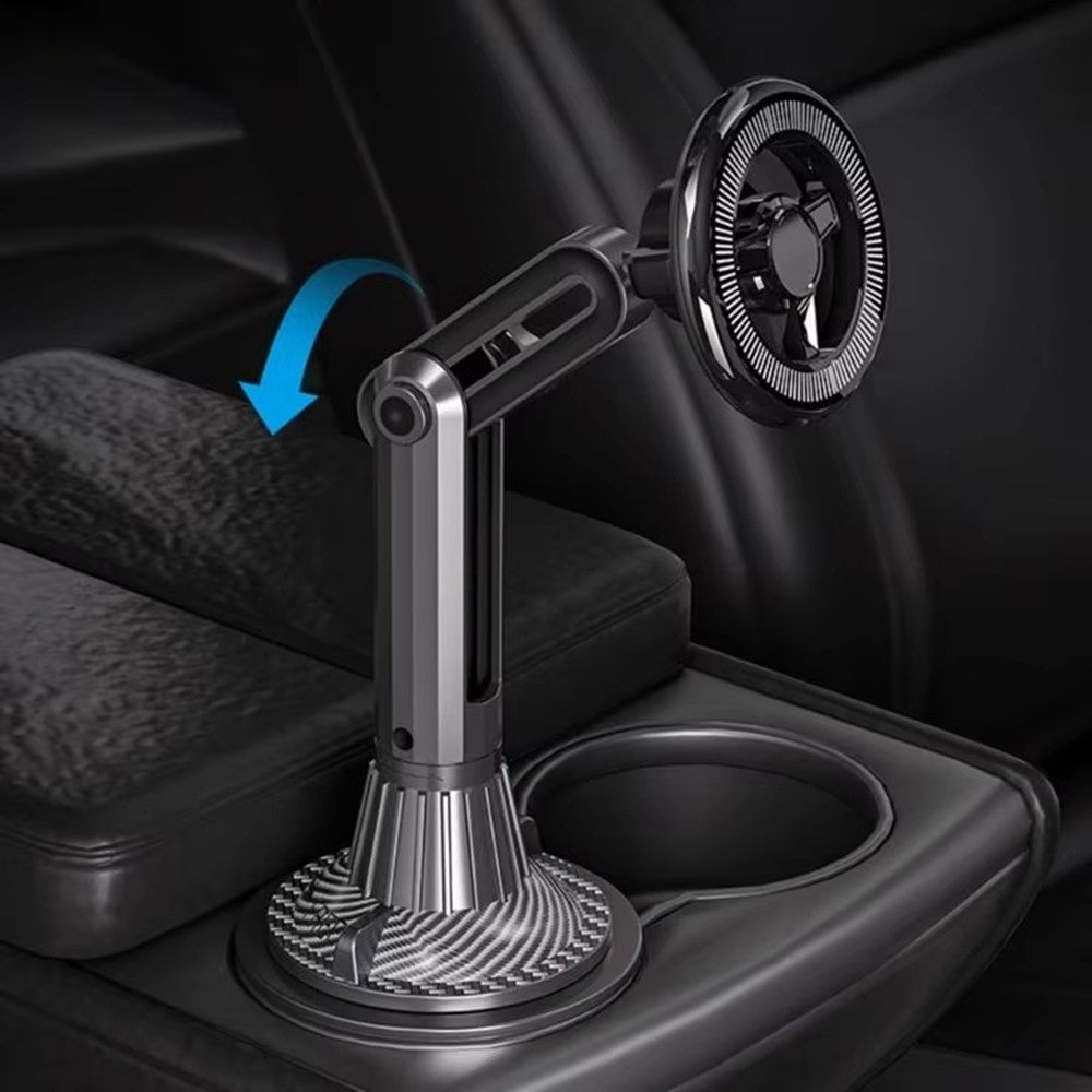 Car Cup Holder Mount 360 Degree Rotatable Magnetic Phone Stand for 4-7 Inch Smartphones