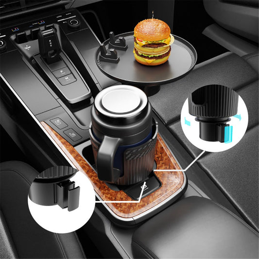 Auto-Handyhalterung – CARFU AC-2393 Rotation ABS Car Cup Holder Food Tray Organizer Expander CARFU AC-2393 Rotation ABS Auto Getränkehalter Lebensmitteltablett Organizer Expander für Instant-Nudeln, Snacks