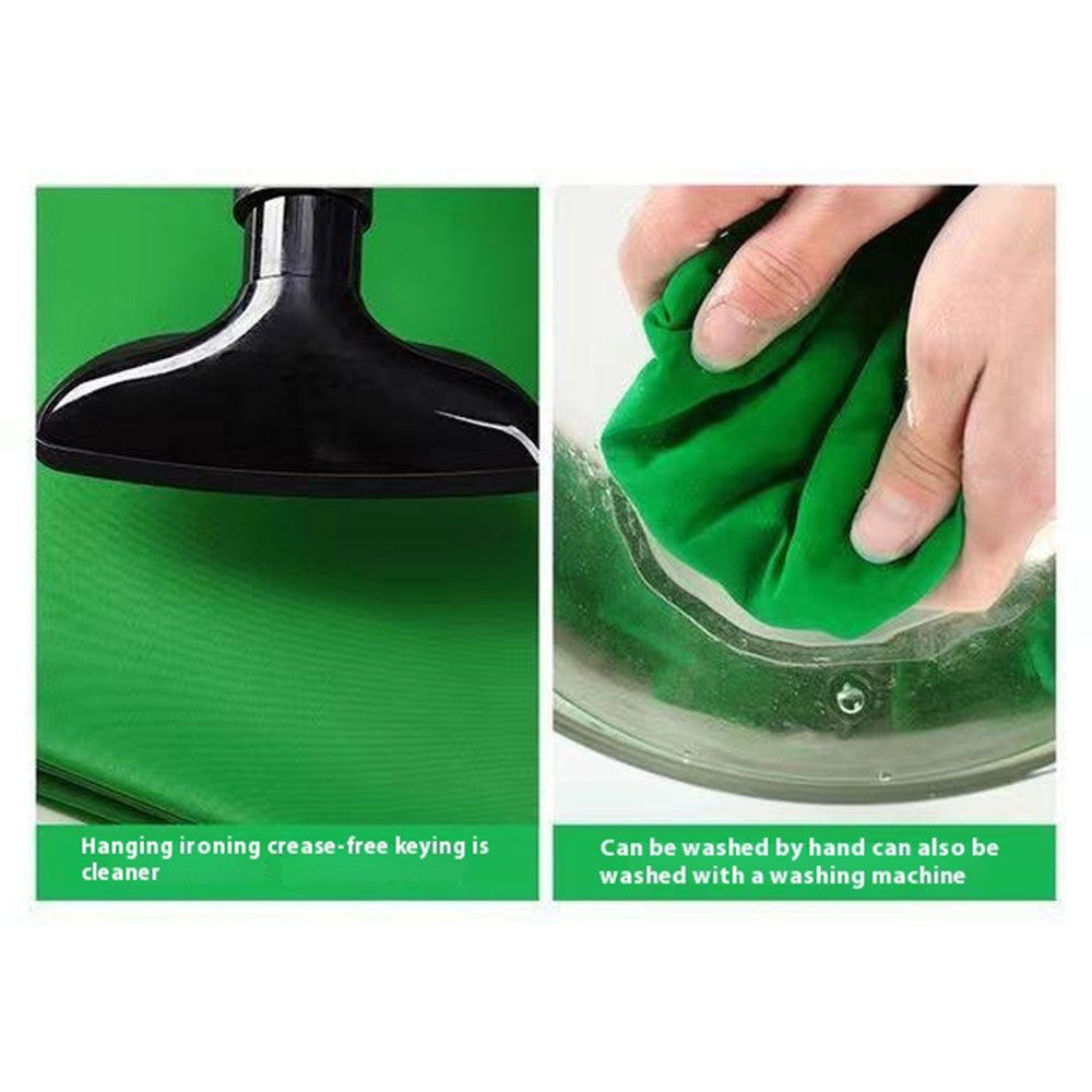 Green Screen Hintergrund – 3 x 4 m, aus Polyesterfaser, mit 4 spurlosen Nägeln, für Live-Streaming