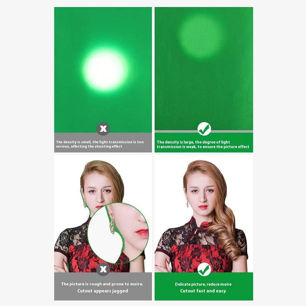 Green Screen Hintergrund – 3 x 5 m, aus Polyesterfaser, mit 4 Nägeln, für Live-Streaming