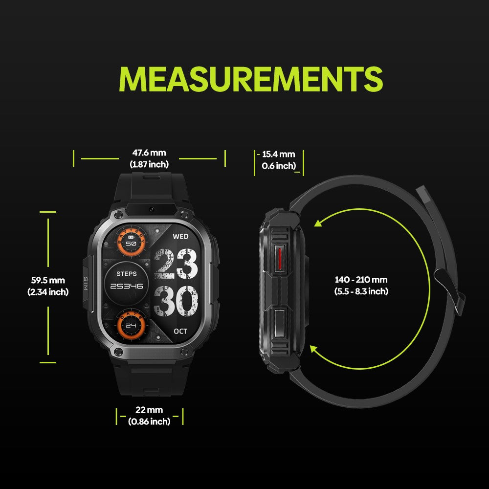 ZEBLAZE Thor SQ Sport-Smartwatch – 2,13-Zoll-AMOLED-Display, Videoanrufen, 4G, 2+16 GB Speicher, GPS, WiFi, Kamera 2MP
