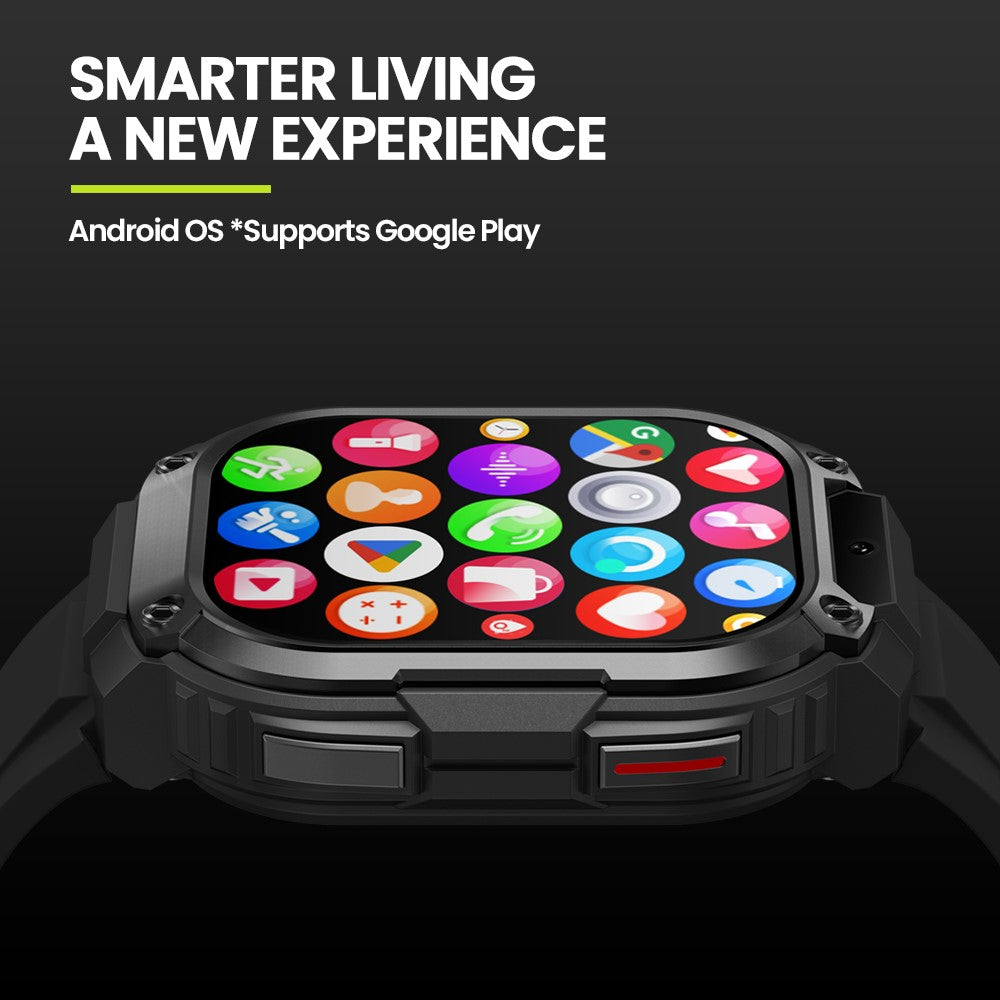 ZEBLAZE Thor SQ Sport-Smartwatch – 2,13-Zoll-AMOLED-Display, Videoanrufen, 4G, 2+16 GB Speicher, GPS, WiFi, Kamera 2MP