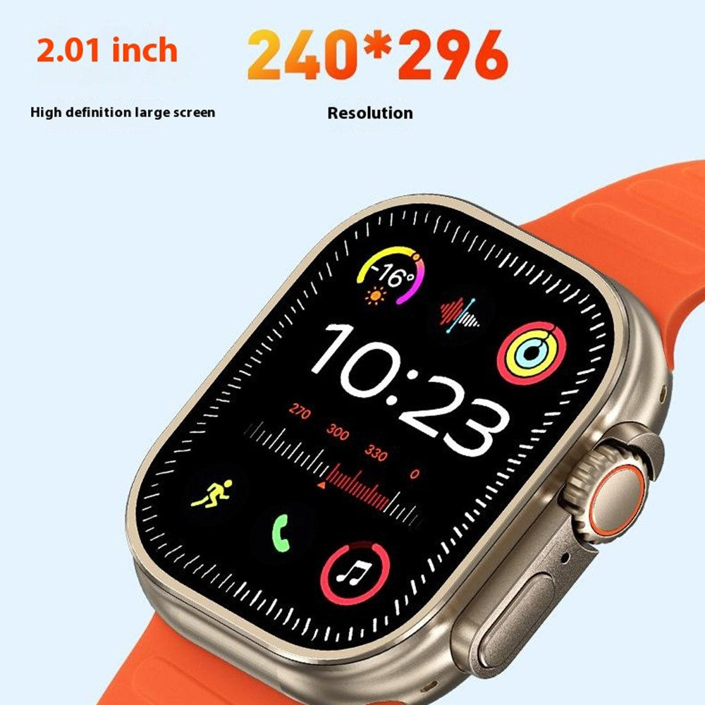 WEKOME WH-02 Lviner Smartwatch – 2,01-Zoll-Display, Gesundheitsüberwachung, Bluetooth-Funktion, Anruffunktion & 2 Armbänder