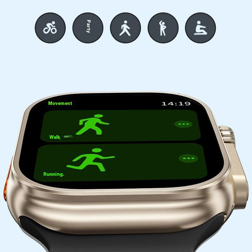 WEKOME WH-02 Lviner Smartwatch – 2,01-Zoll-Display, Gesundheitsüberwachung, Bluetooth-Funktion, Anruffunktion & 2 Armbänder