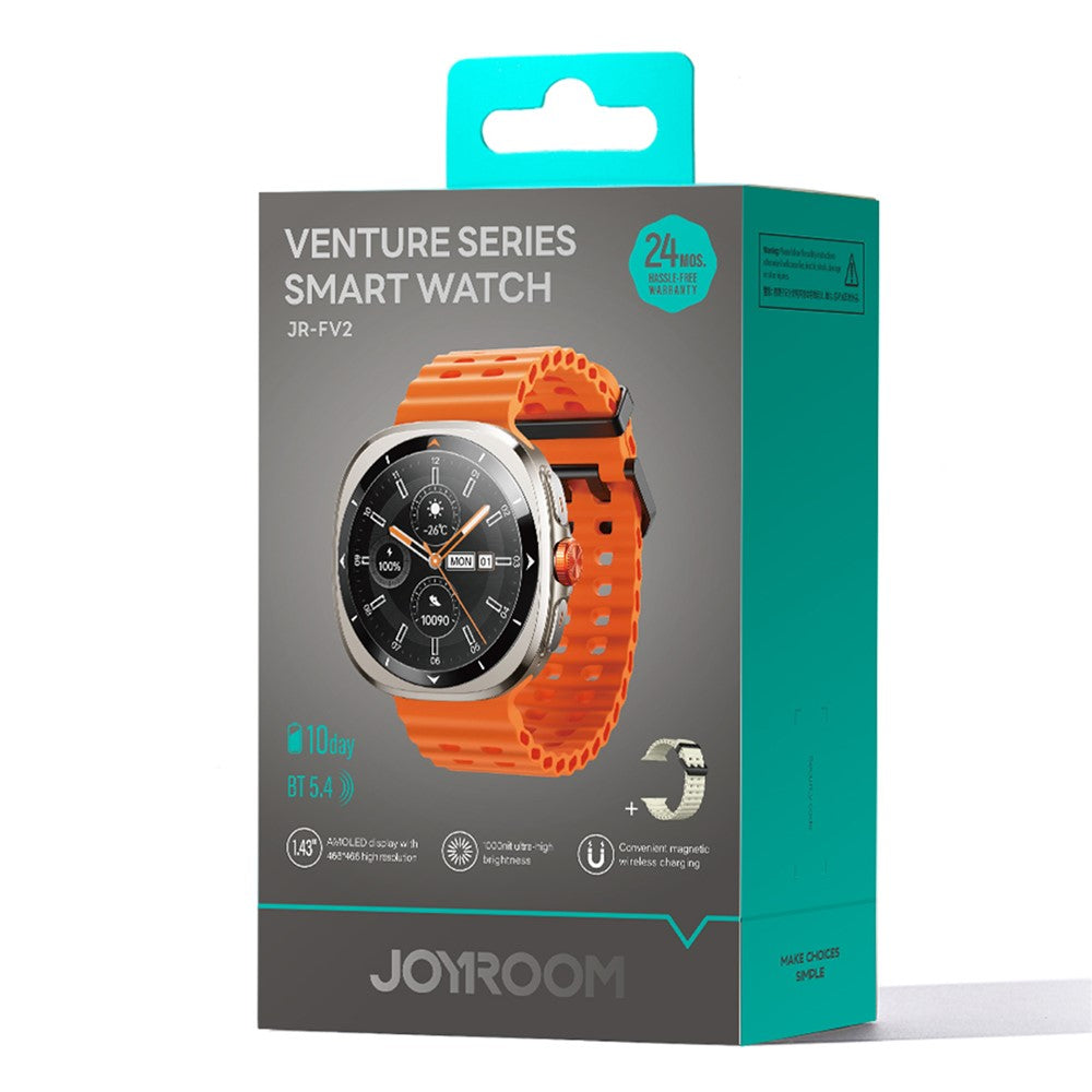 JOYROOM JR-FV2 Smartwatch – Bluetooth-Kompatibel, aus Zinklegierung, wasserdicht, mit Anruffunktion & AMOLED-Display