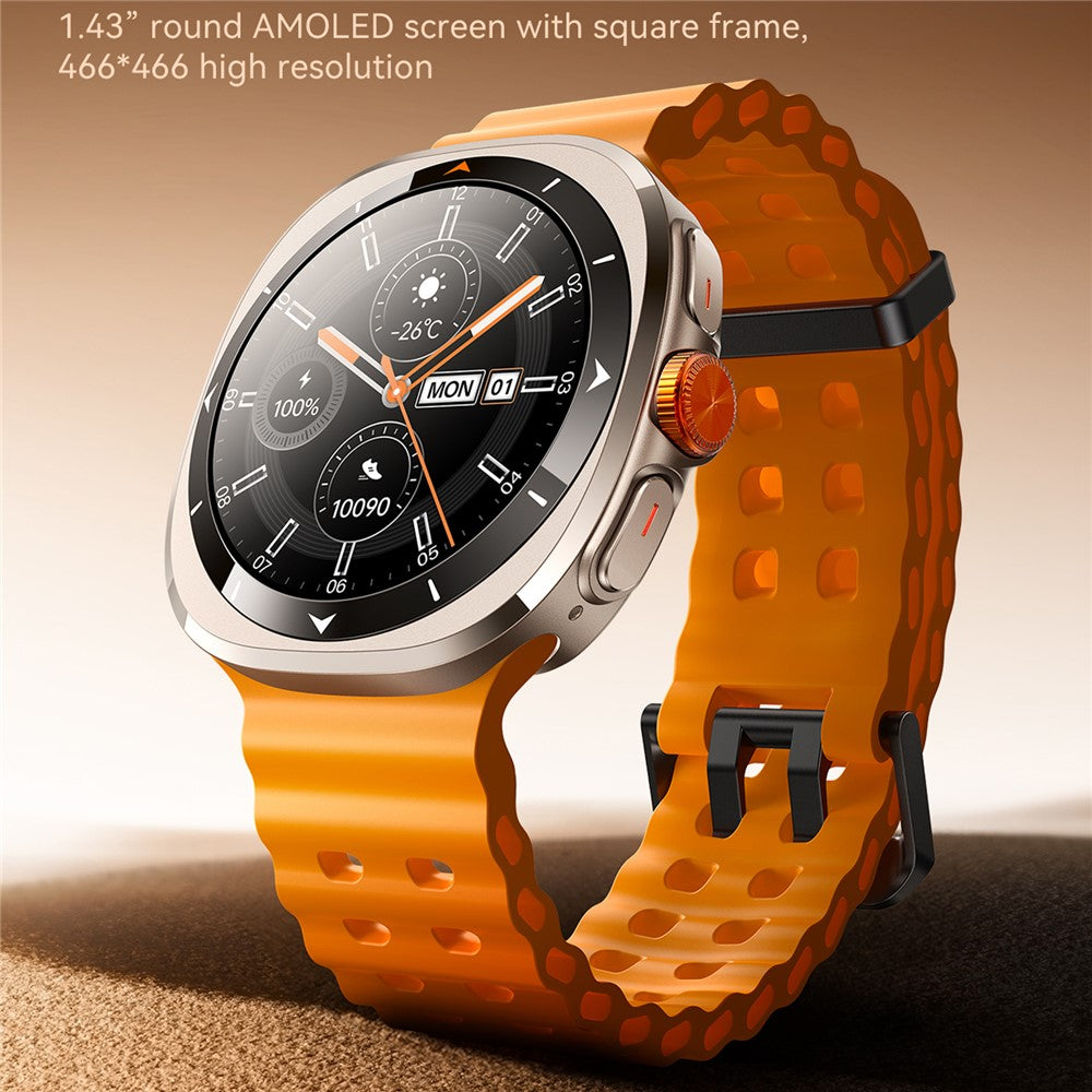 JOYROOM JR-FV2 Smartwatch – Bluetooth-Kompatibel, aus Zinklegierung, wasserdicht, mit Anruffunktion & AMOLED-Display