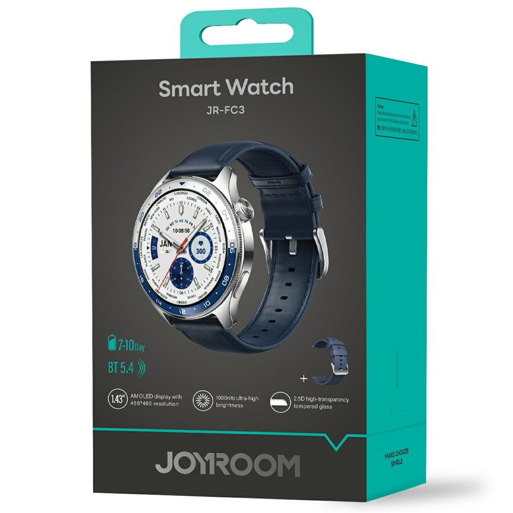 JOYROOM JR-FC3 Smartwatch – Bluetooth-Funktion, Anruffunktion, 1,43 Zoll AMOLED-Display, Gesundheitsüberwachung
