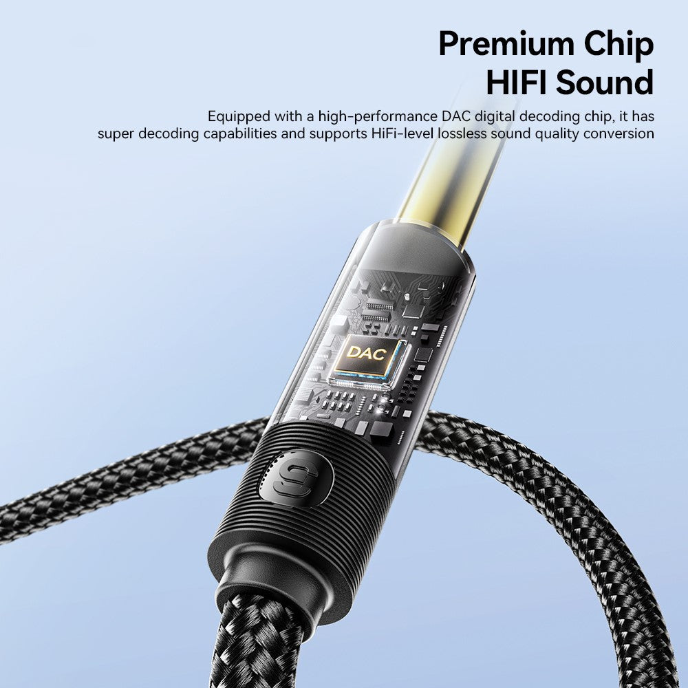 ESSAGER HD-Sound-Kabel – 5 m, geflochten, 3,5-mm-Klinkenstecker auf 6,5-mm-Klinkenstecker, mit vergoldetem Stecker