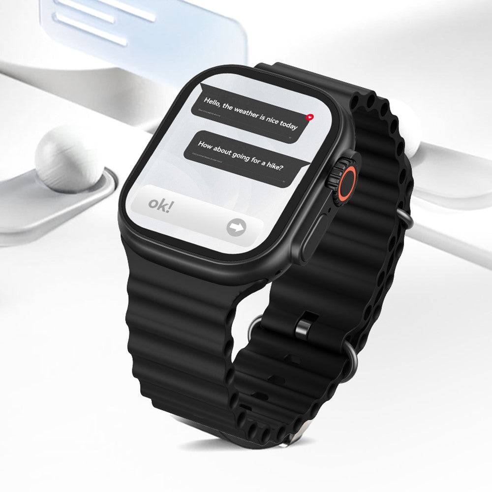 USAMS AT03 Sport-Smartwatch – 2,01 Zoll, Bluetooth-kompatibel, Sprachassistent, für Android & iOS