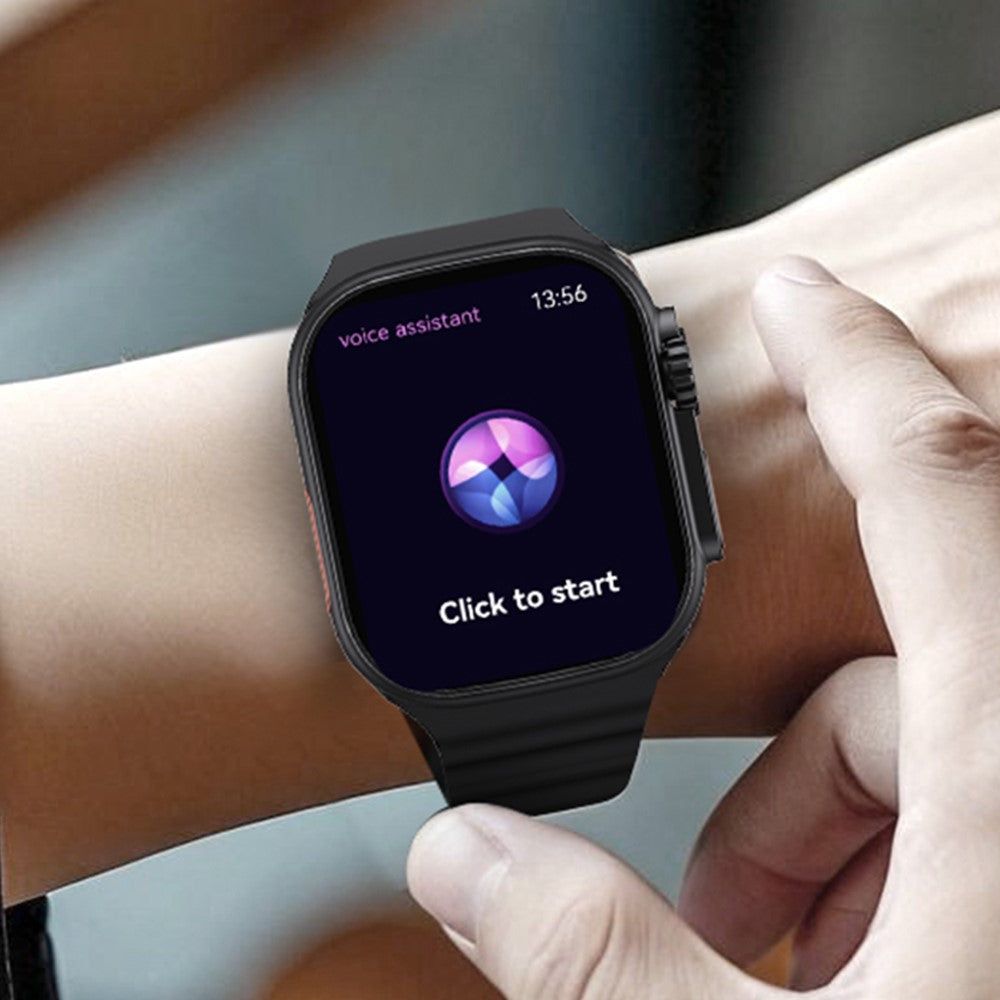 USAMS AT03 Sport-Smartwatch – 2,01 Zoll, Bluetooth-kompatibel, Sprachassistent, für Android & iOS