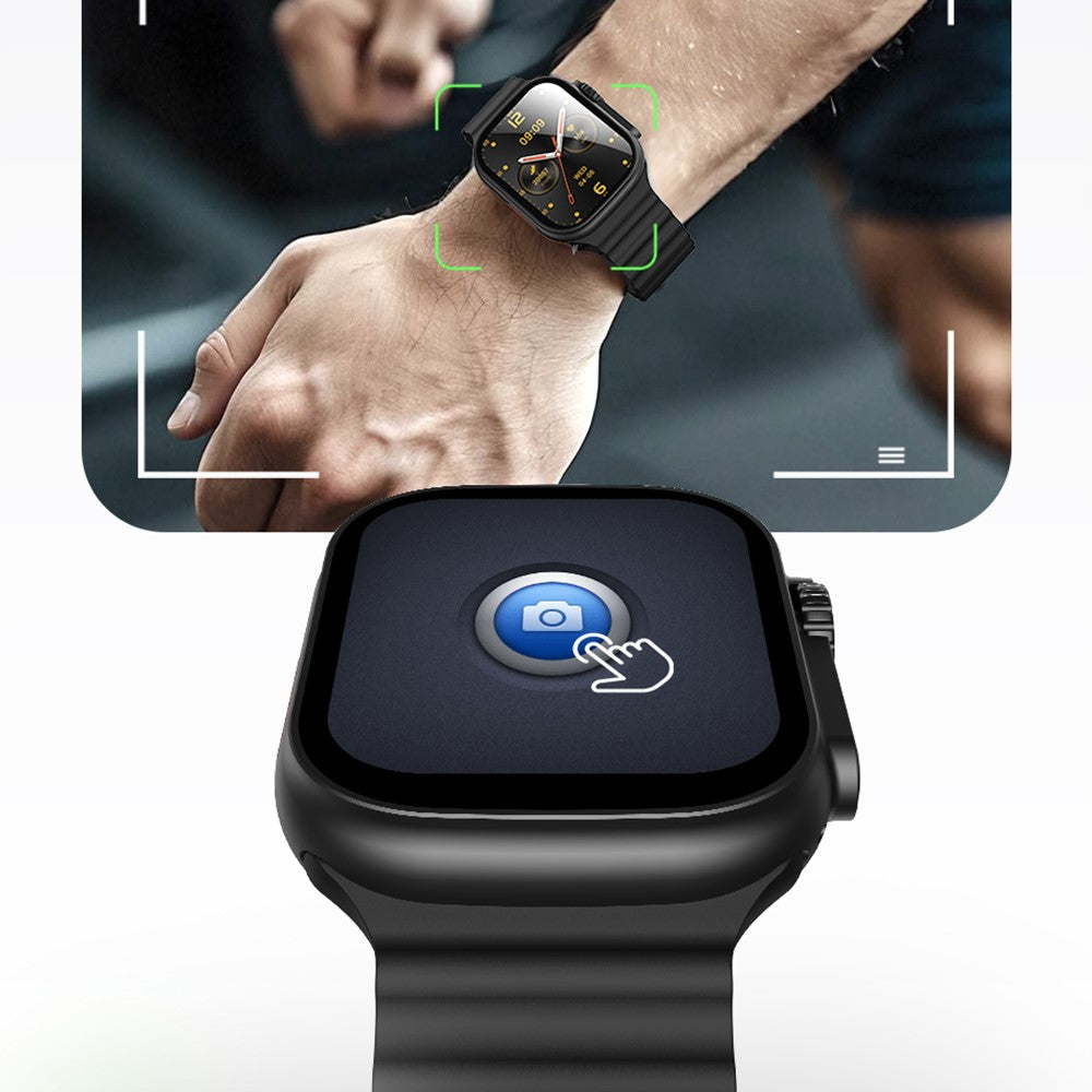 USAMS AT03 Sport-Smartwatch – 2,01 Zoll, Bluetooth-kompatibel, Sprachassistent, für Android & iOS