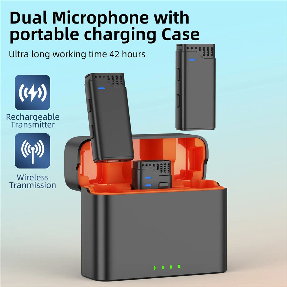 JMARY MW16 Funk-Lavalier-Mikrofon – Plug-and-Play-Funktion, mit 3,5-mm-, USB-C- & IP-3-in-1-Empfänger