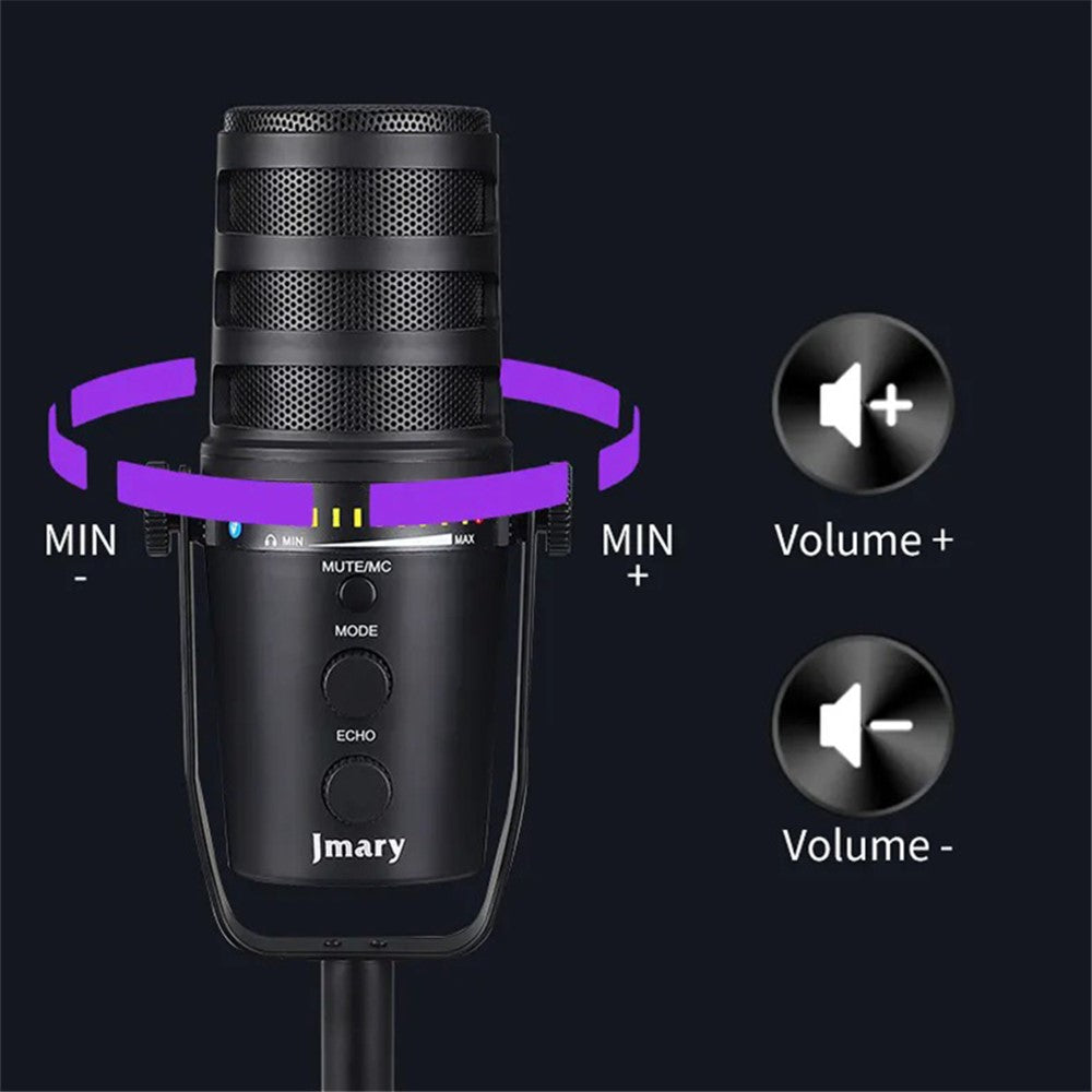 JMARY MC-PW12 USB-Mikrofon – 360 Grad drehbar, latenzfrei