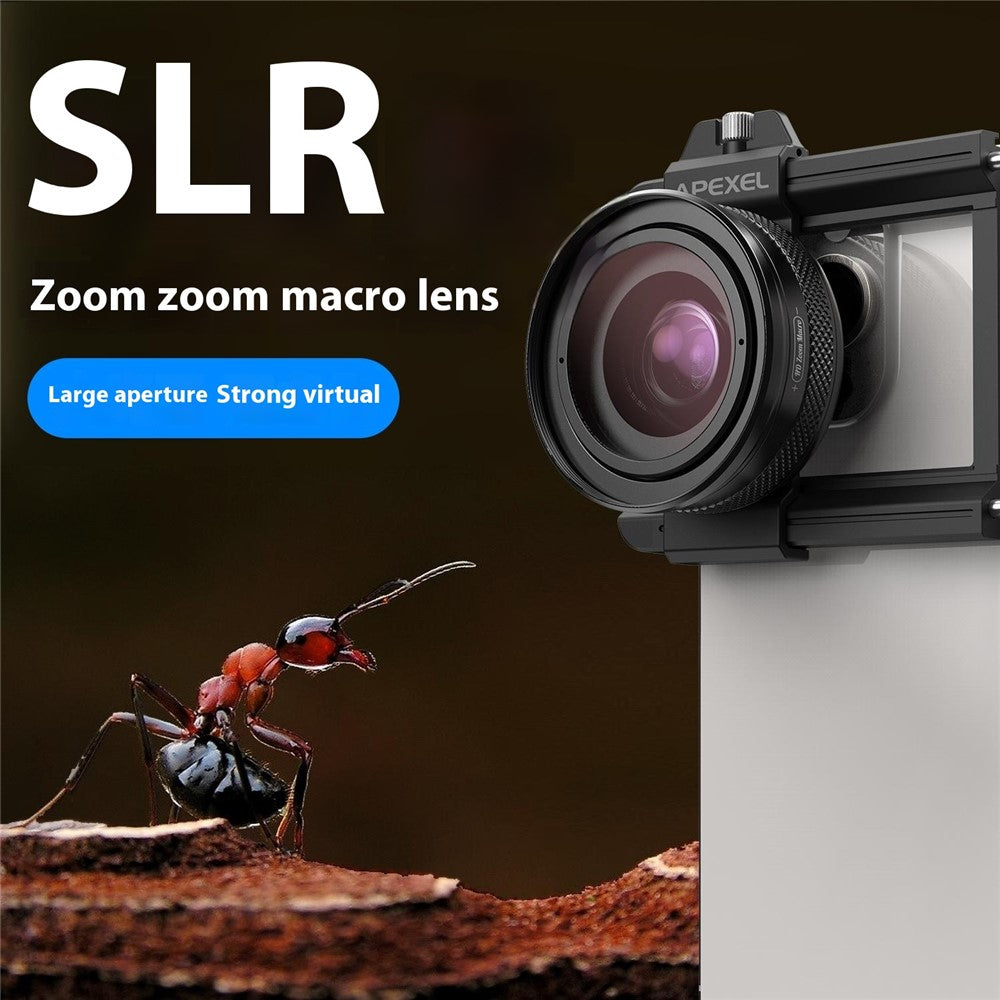 APEXEL APL-ZM100 F1.05 Makroobjektiv – Mit großer Blendenöffnung, 10- bis 20-fach, für Smartphones