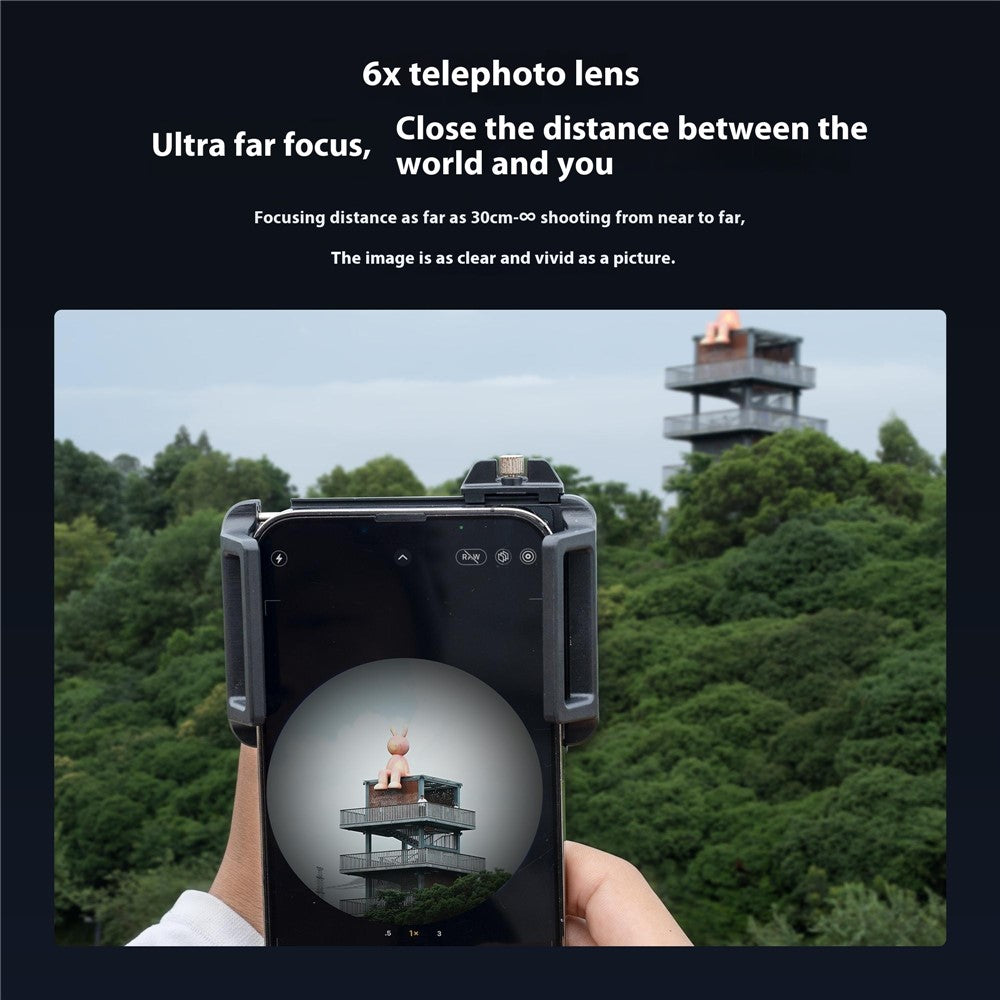 APEXEL APL-TM6 2-in-1 Tele-Makro-Objektiv – 6-fach vergrößerndes Teleskop für Smartphones