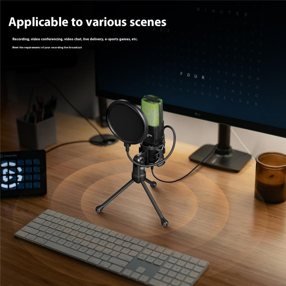 YANMAI SF-777R USB-Kondensator-Mikrofon – Mit RGB-Beleuchtung, für Computer-Gaming