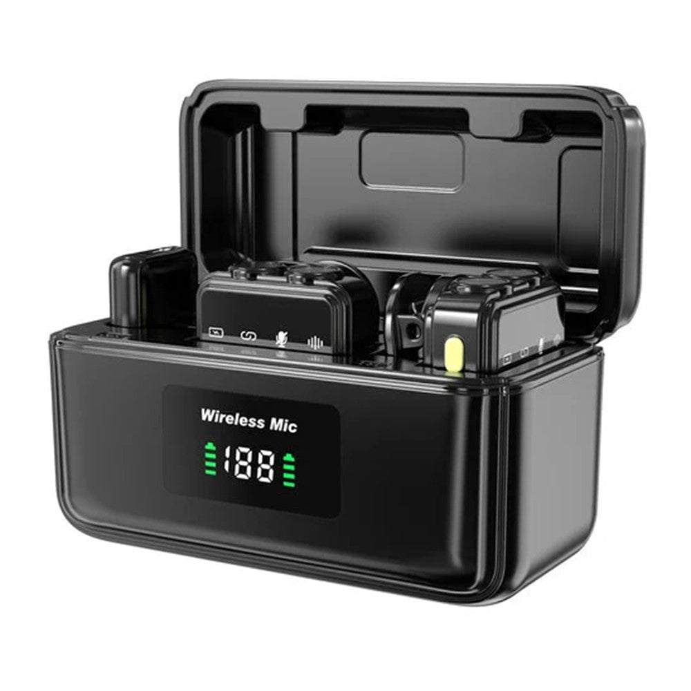 WIWU Wi-WM005 Drahtloses Lavalier-Mikrofon – Bluetooth-fähig, mit Rauschunterdrückung, IP- & Typ-C-2-in-1-Empfänger