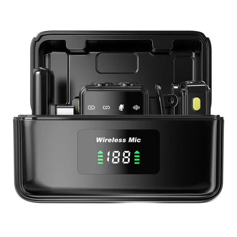 WIWU Wi-WM005 Drahtloses Lavalier-Mikrofon – Bluetooth-fähig, mit Rauschunterdrückung, IP- & Typ-C-2-in-1-Empfänger