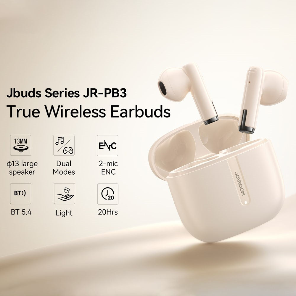 JOYROOM Jpods JR-PB3 TWS Kabelloser In-Ear Kopfhörer – BT Ohrhörer, 13mm Treiber ENC Geräuschunterdrückung, wasserdicht
