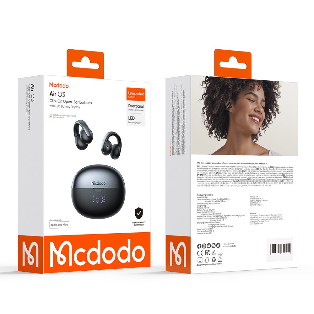 MCDODO HP-816 Kabelloser Open-Ear Kopfhörer – In C-Form, Bluetooth-kompatibel, mit LED-Akkustandsanzeige