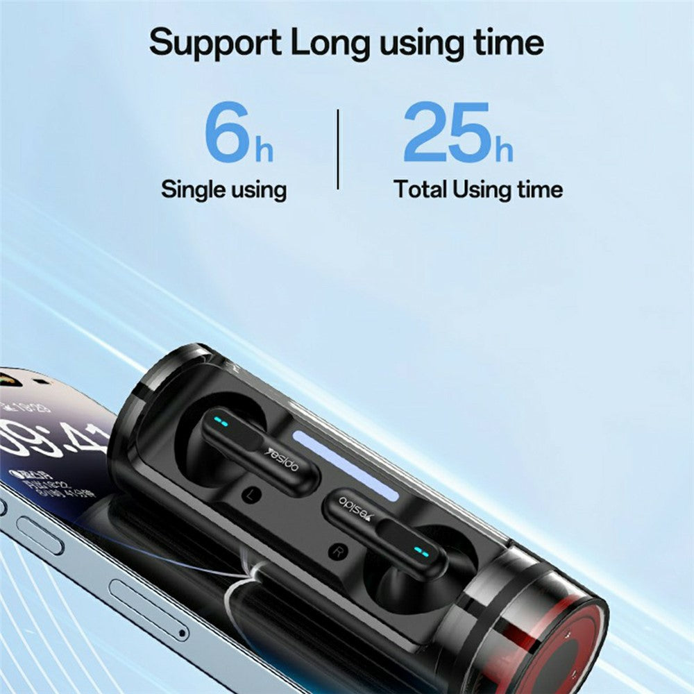 YESIDO TWS39 TWS Kabelloser In-Ear Kopfhörer – Bluetooth-kompatibel, 5.3 Semi-In-Ear-Ohrhörer, mit Dual-ENC-Geräuschunterdrückung & Mikrofon