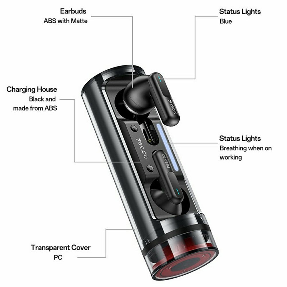YESIDO TWS39 TWS Kabelloser In-Ear Kopfhörer – Bluetooth-kompatibel, 5.3 Semi-In-Ear-Ohrhörer, mit Dual-ENC-Geräuschunterdrückung & Mikrofon