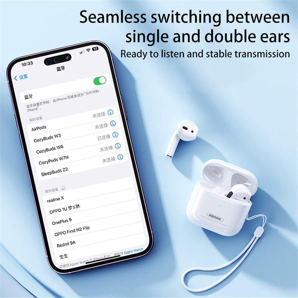 REMAX CozyBuds W6 TWS Kabelloser In-Ear Kopfhörer – Bluetooth-kompatibel, für Musik, & Telefonate, wasserdicht, Sport-Headset