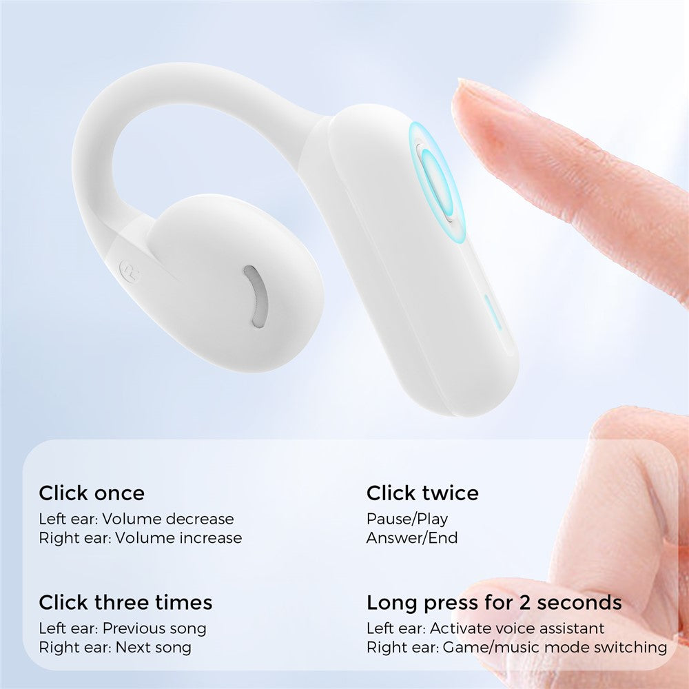 AHASTYLE WG134 Kabelloser Open-Ear Kopfhörer – Silikon-Ohrbügel-Kopfhörer, Bluetooth-kompatibel