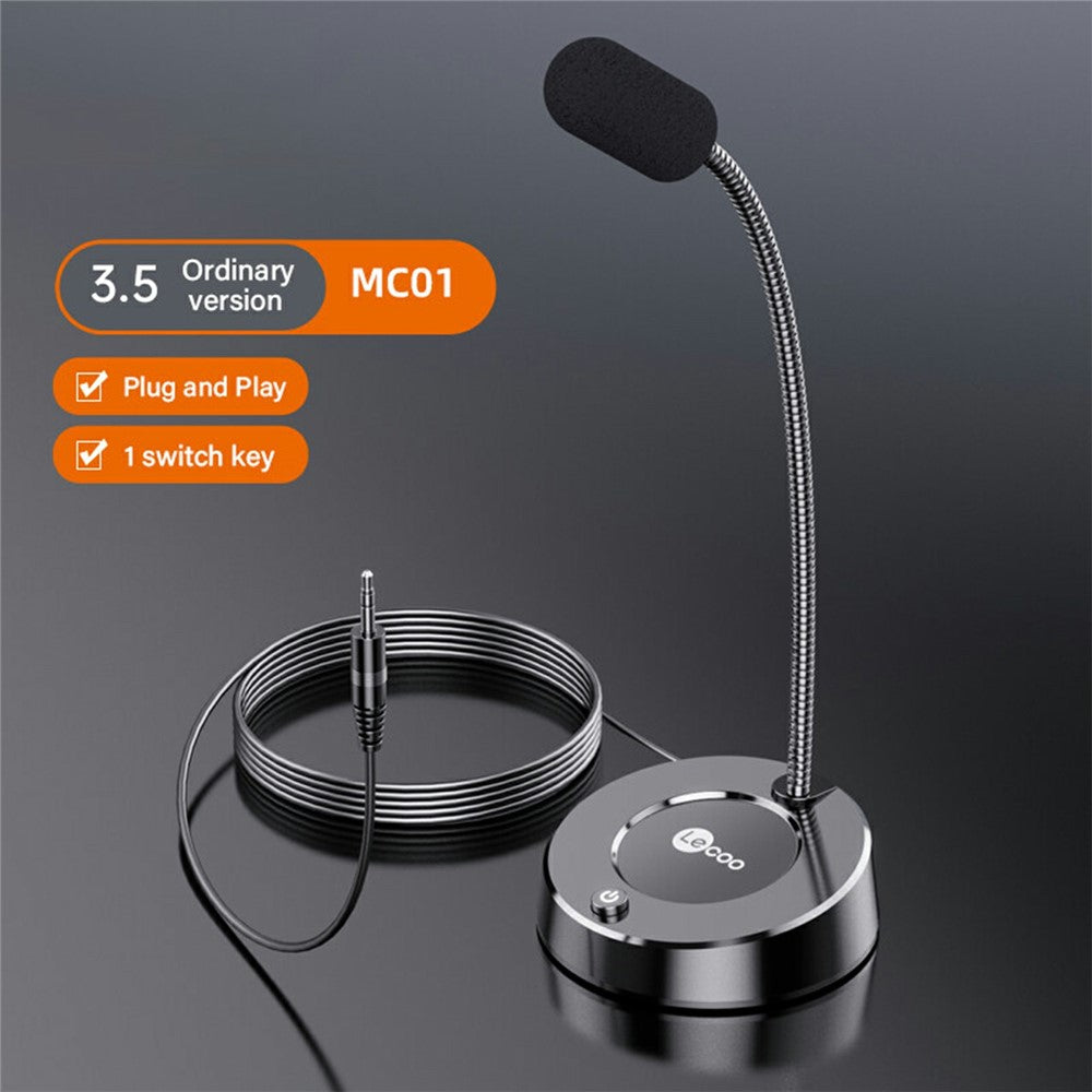 LENOVO LECOO MC01 Klinkenstecker-Mikrofon – 3,5-mm, für Desktop-Computer & Laptops