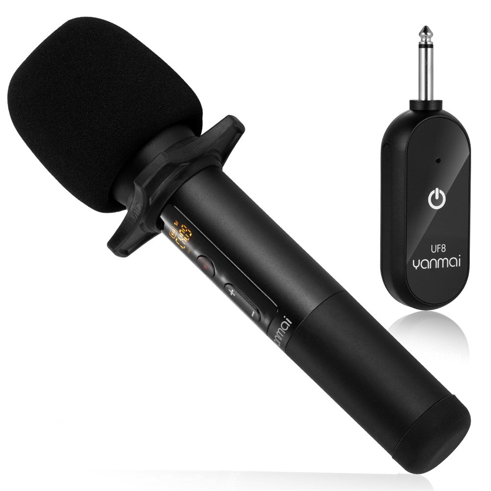 YANMAI UF8 UHF Funkmikrofonsystem – Mit Empfänger, für Verstärker, Mischpult & Lautsprecher