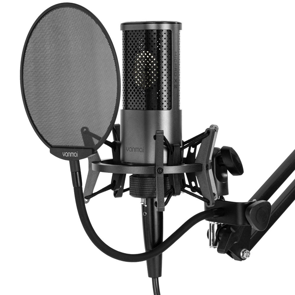 YANMAI X2 Kondensatormikrofon-Set – Mit Nierencharakteristik, Mikrofonspinne, Schaumstoffkappe & Kabel, für PC-Studioaufnahmen