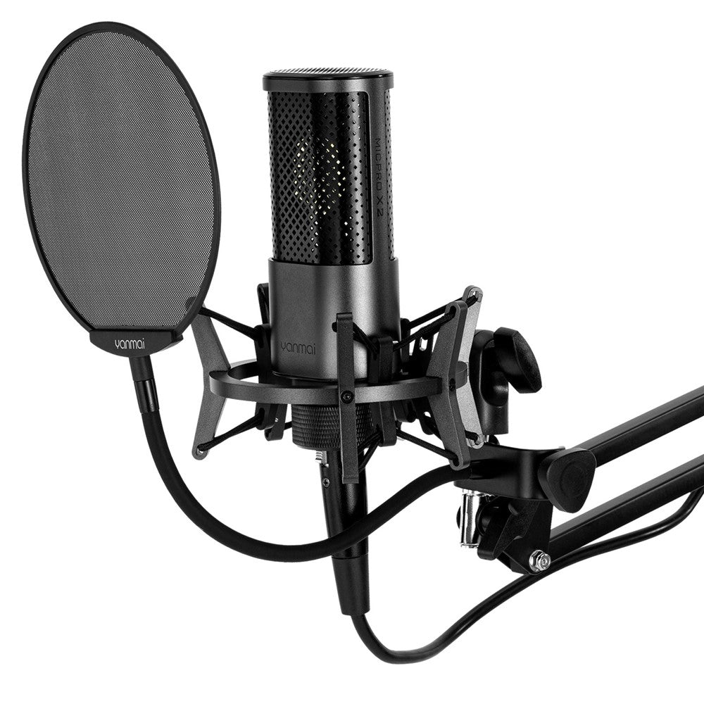YANMAI X2 Kondensatormikrofon-Set – Mit Nierencharakteristik, Mikrofonspinne, Schaumstoffkappe & Kabel, für PC-Studioaufnahmen