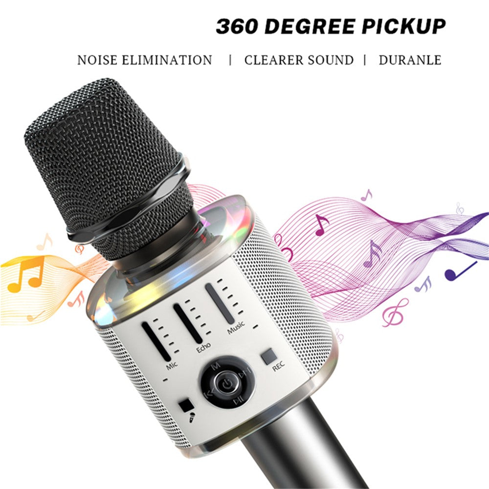 YESIDO KR10 Kabelloses Mikrofon – Bluetooth-kompatibles Handmikrofon, für Karaoke, TF-Karten-Unterstützung