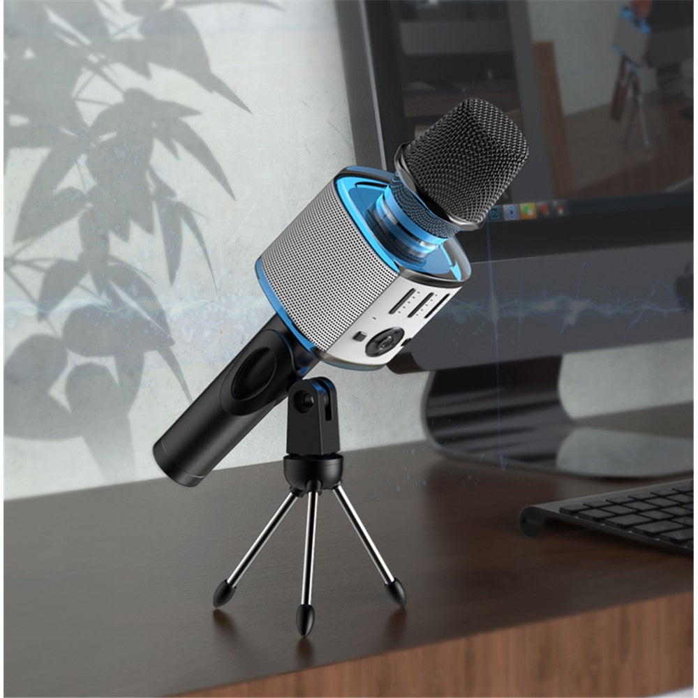 YESIDO KR10 Kabelloses Mikrofon – Bluetooth-kompatibles Handmikrofon, für Karaoke, TF-Karten-Unterstützung