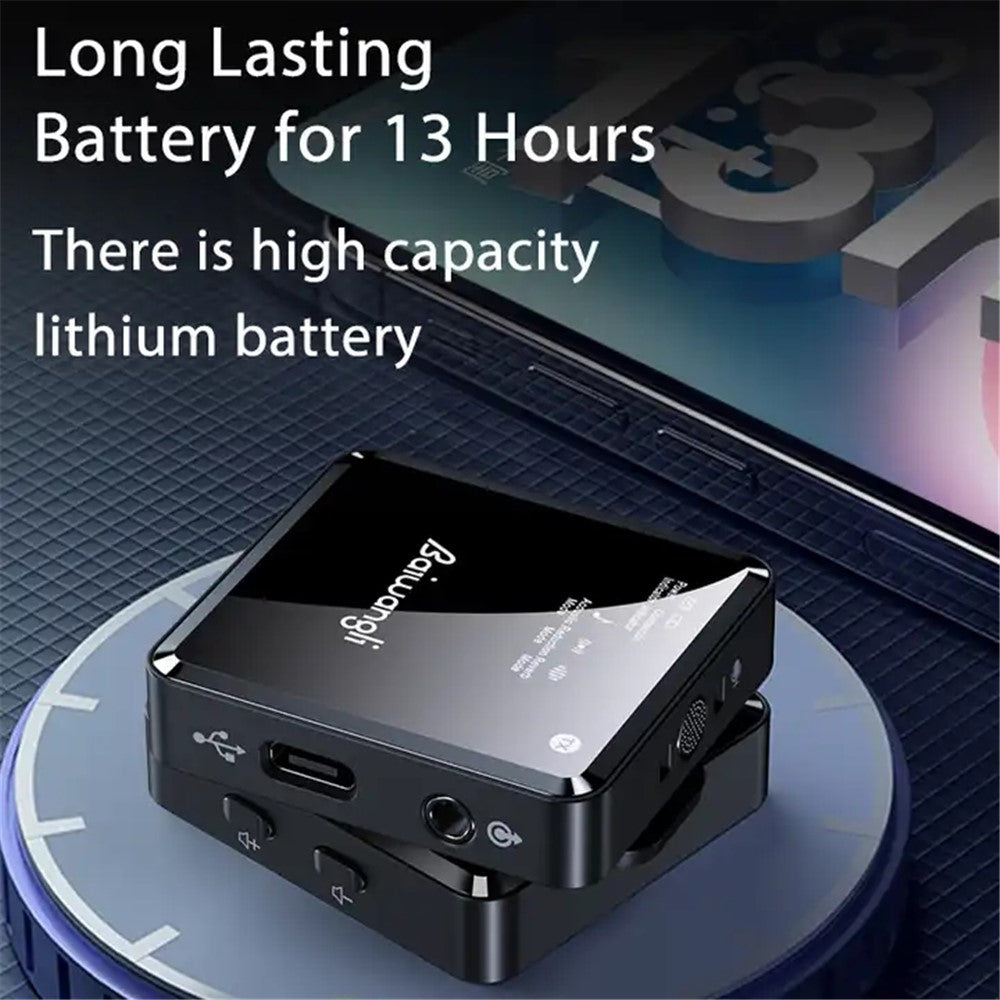 BAIWANGLI SX39 Drahtloses Mikrofonsystem – Mit Geräuschunterdrückung, USB-C, 1 Sender & 1 Empfänger
