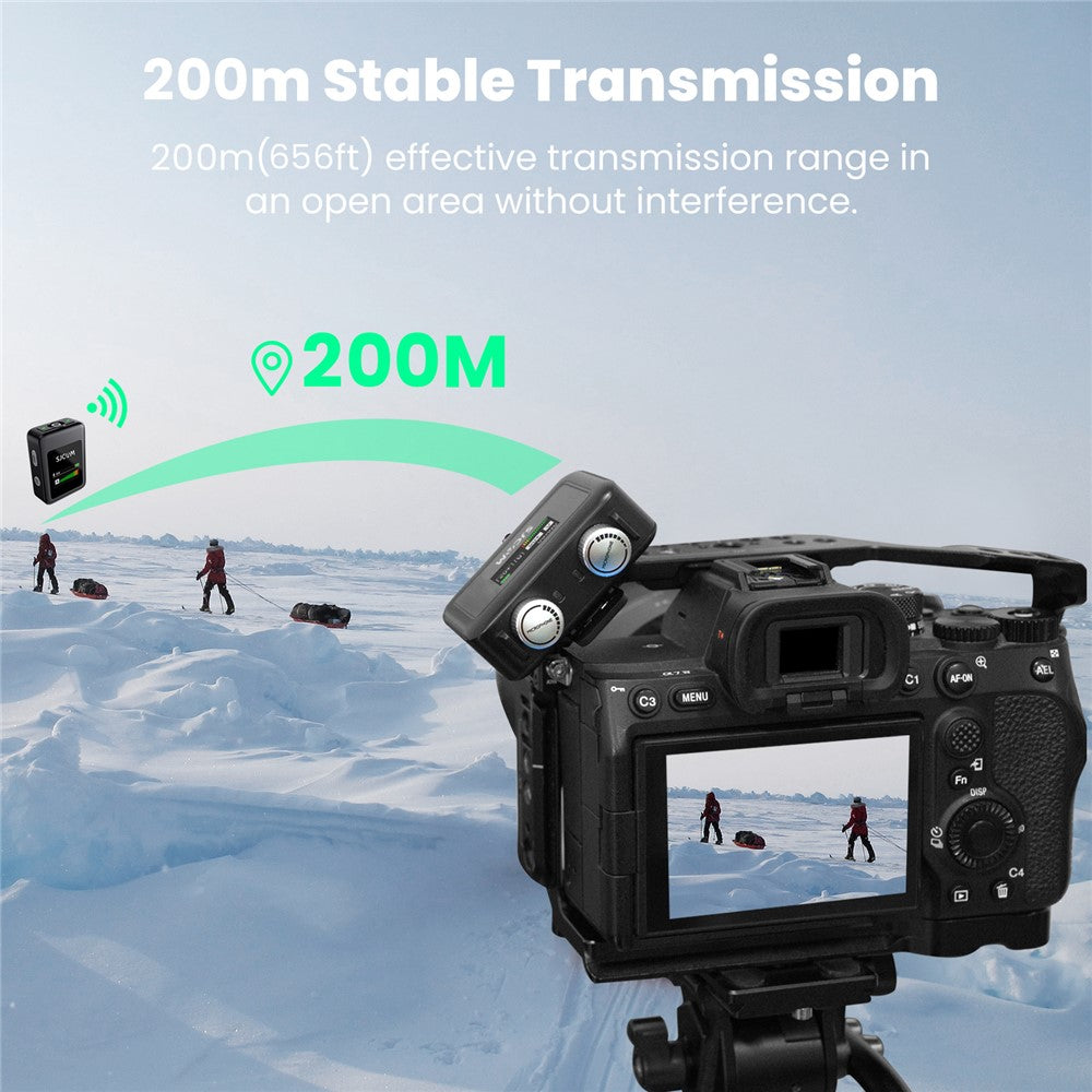 SJCAM M1 Drahtloses Lavalier-Mikrofon – 1 Sender & 2 Empfänger, mit Ladecase