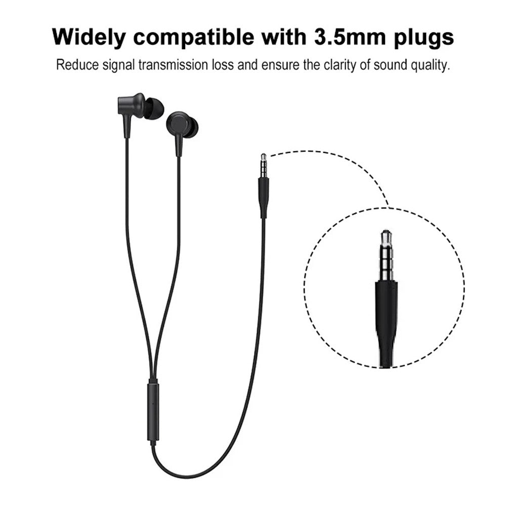 XIAOMI DDQ02WM In-Ear Kopfhörer – 3,5-mm, Kabelfernbedienung, Musik- & Anruffunktion