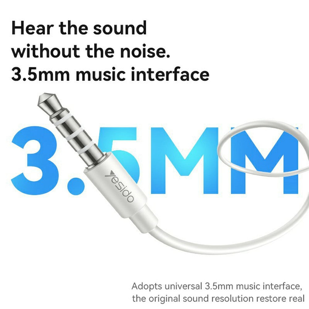 YESIDO YH46 In-Ear Kopfhörer – Mit 3,5-mm-Klinkenstecker, Mikrofon & Ein-Knopf-Bedienung, für Anrufe & Musik