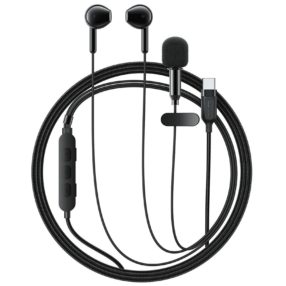 ACEFAST L12 In-Ear Kopfhörer – USB-C, Halb-In-Ear, mit integriertem Mikrofon, für Live-Streaming, Aufnahmen & Gaming