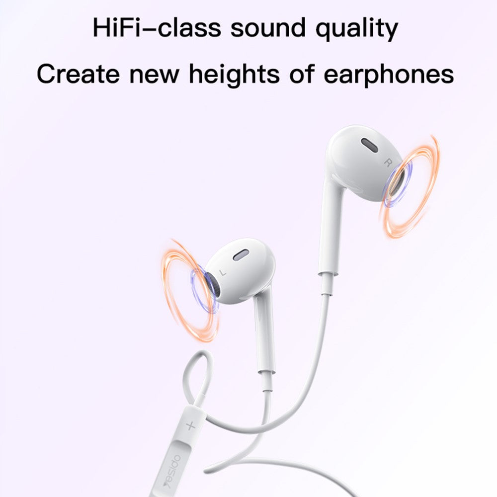 YESIDO YH39 In-Ear Kopfhörer – Mit 3,5-mm-Klinkenstecker & Kabelfernbedienung, für Mobiltelefone & Laptops, Musik-Headset