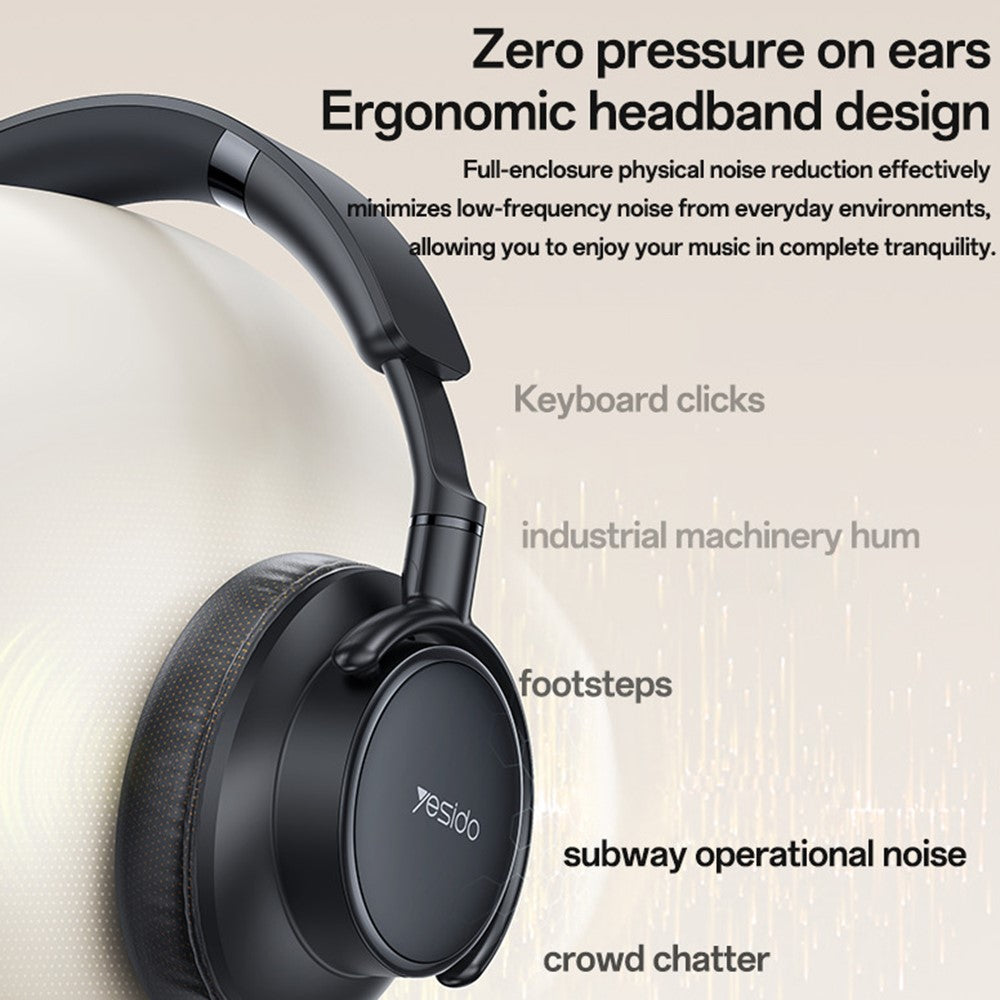 YESIDO EP12 Kabelloser Over-Ear Kopfhörer – Mit Bluetooth-Kompatibilität, druckfreier Tragekomfort, kabelgebundener/kabelloser Dual-Modus