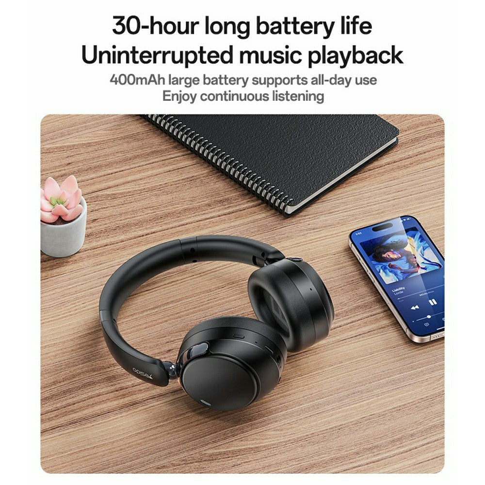 YESIDO EP11 Kabelloser Over-Ear Kopfhörer – Mit ANC & ENC, Bluetooth-kompatibel, mit Mikrofon