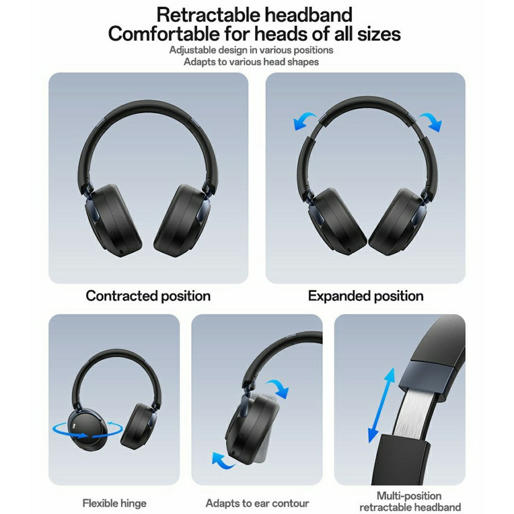 YESIDO EP11 Kabelloser Over-Ear Kopfhörer – Mit ANC & ENC, Bluetooth-kompatibel, mit Mikrofon