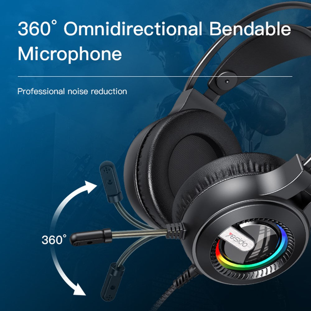 YESIDO EK02 Over-Ear Kopfhörer – Computer-Gaming-Headset, mit Mikrofon