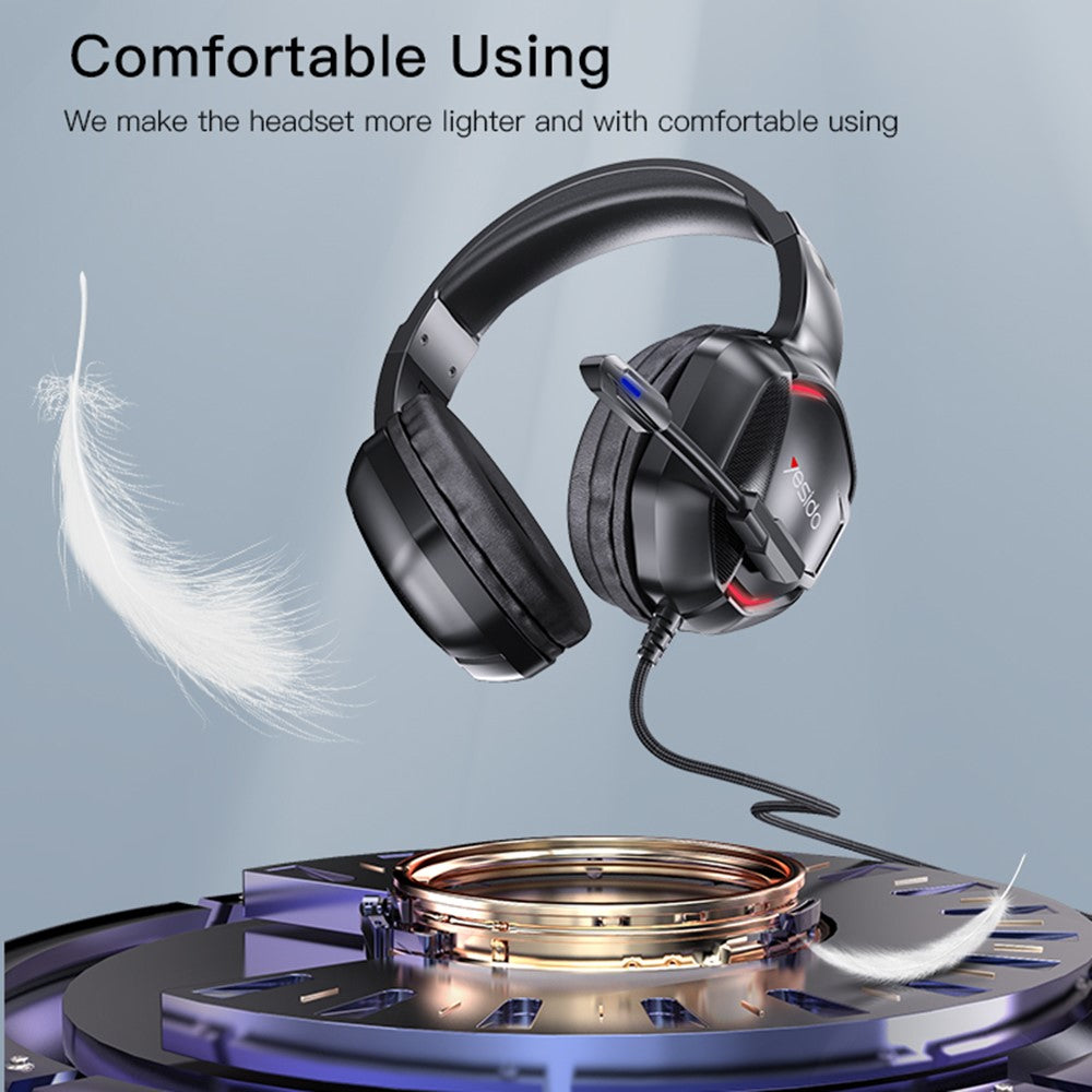 YESIDO EK01 Over-Ear Kopfhörer – Stereo-Sound-Gaming-Headset, mit Mikrofon & LED-Beleuchtung